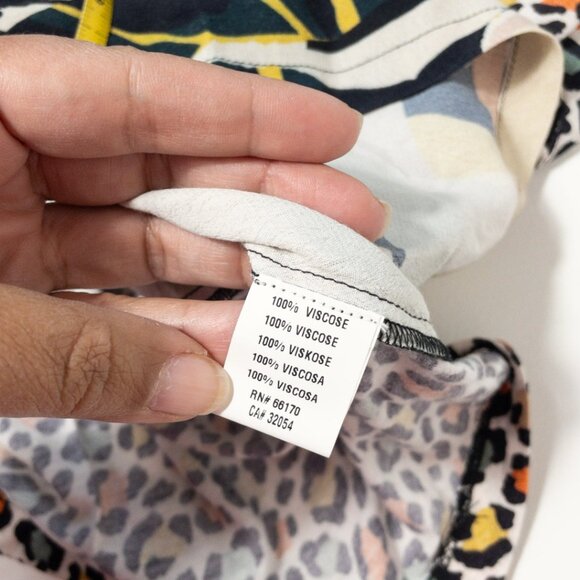 Anthropologie Conditions Apply Multi Color SZ XS Short Sleeve Top - Picture 7 of 7